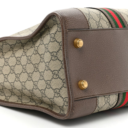 Gucci Soft GG Supreme Monogram Web Neo Vintage Duffle Bag Beige New Acero Crop 9 of 16