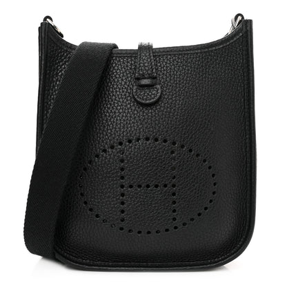 Hermes Taurillon Clemence Evelyne TPM Black 1 of 12