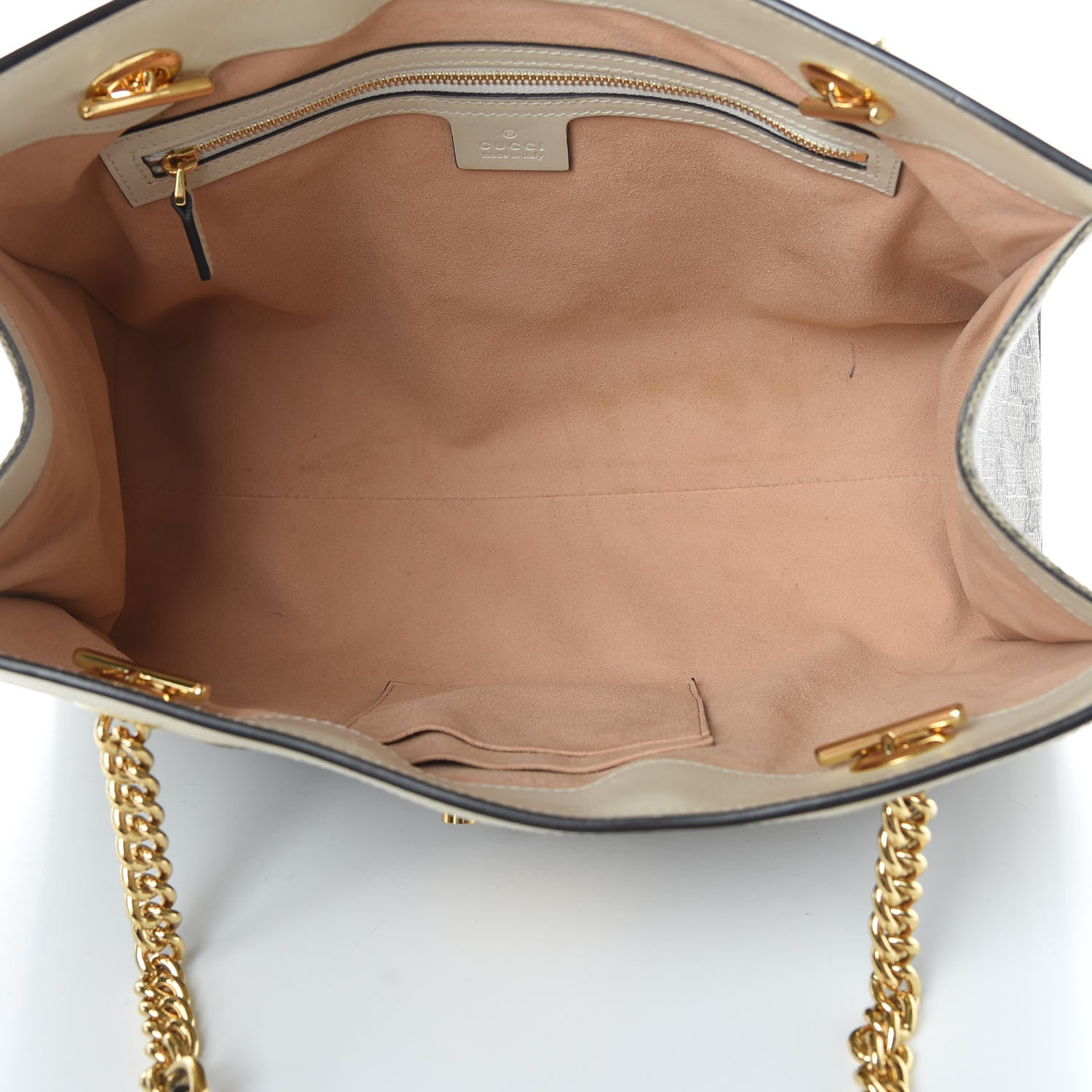 Gucci GG Supreme Monogram Medium Padlock Tote White 5 of 13