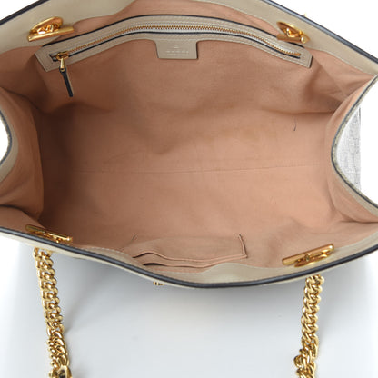 Gucci GG Supreme Monogram Medium Padlock Tote White 5 of 13