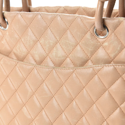 Chanel Calfskin Quilted Large Cambon Tote Beige 25 of 28