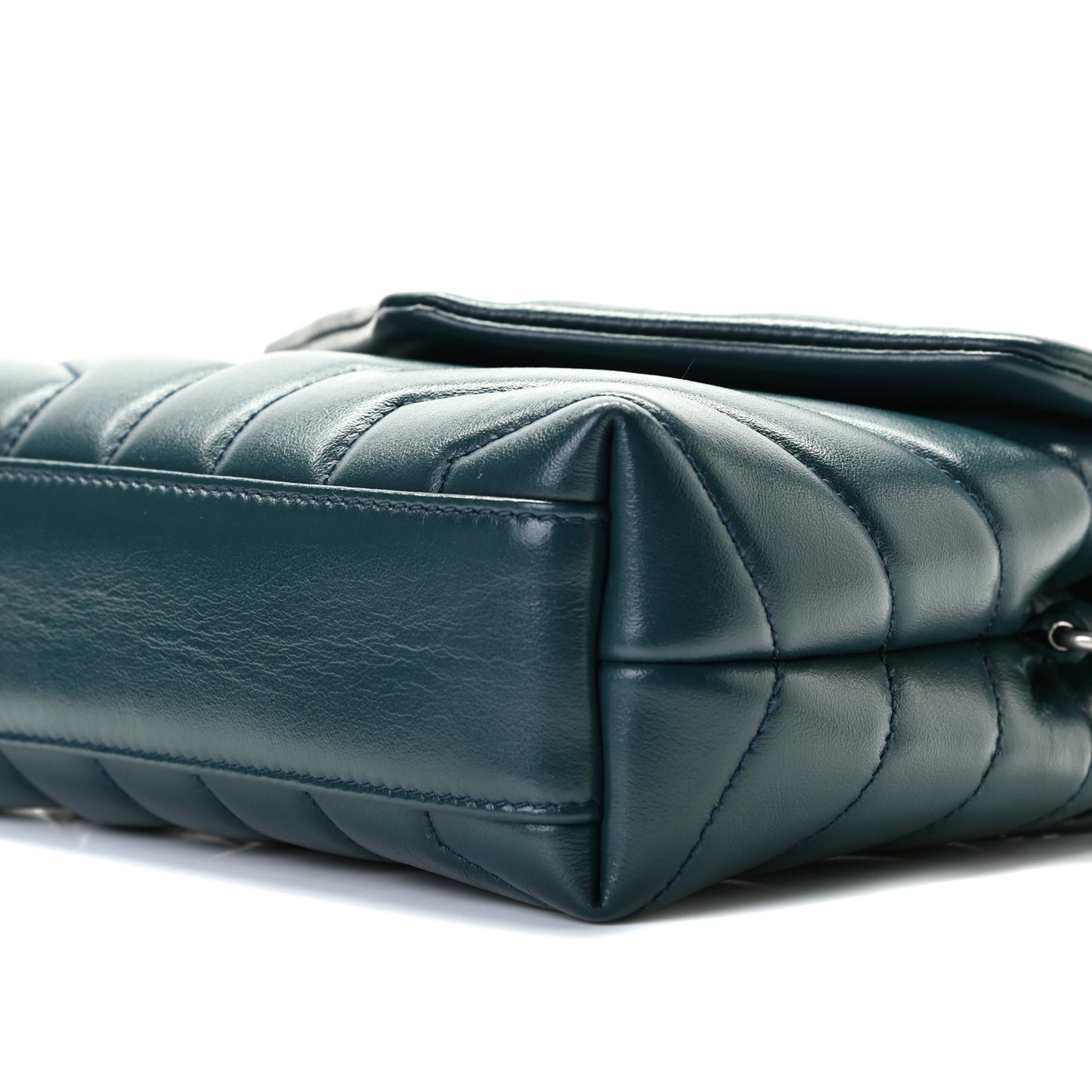 Calfskin Y Quilted Monogram Toy Loulou Satchel Dark Green