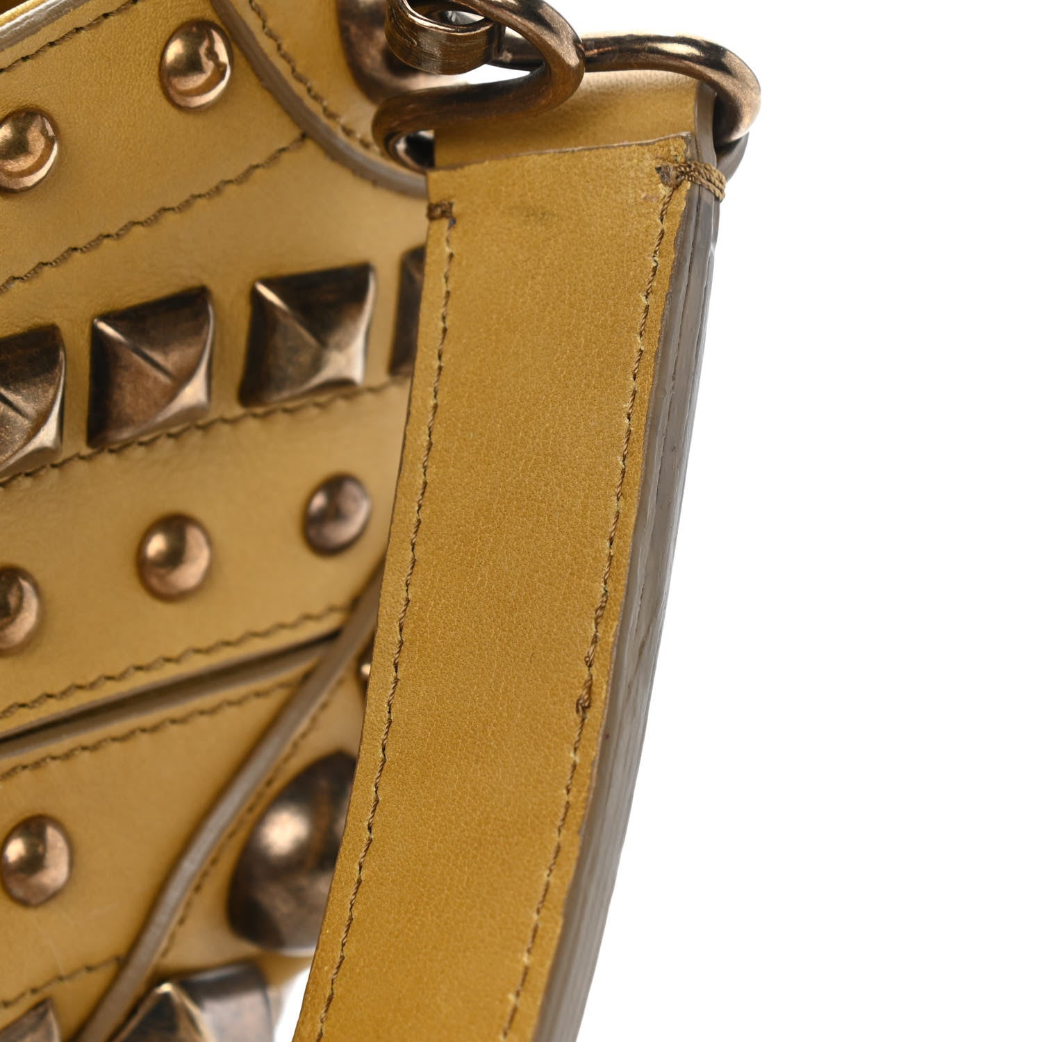 Burberry Prorsum Calfskin Studded Cadet Sling Bag Yellow Ocre 8 of 10