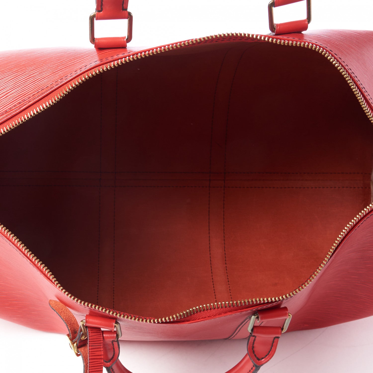 Louis Vuitton Epi Keepall 50 Castillan Red 7 of 10
