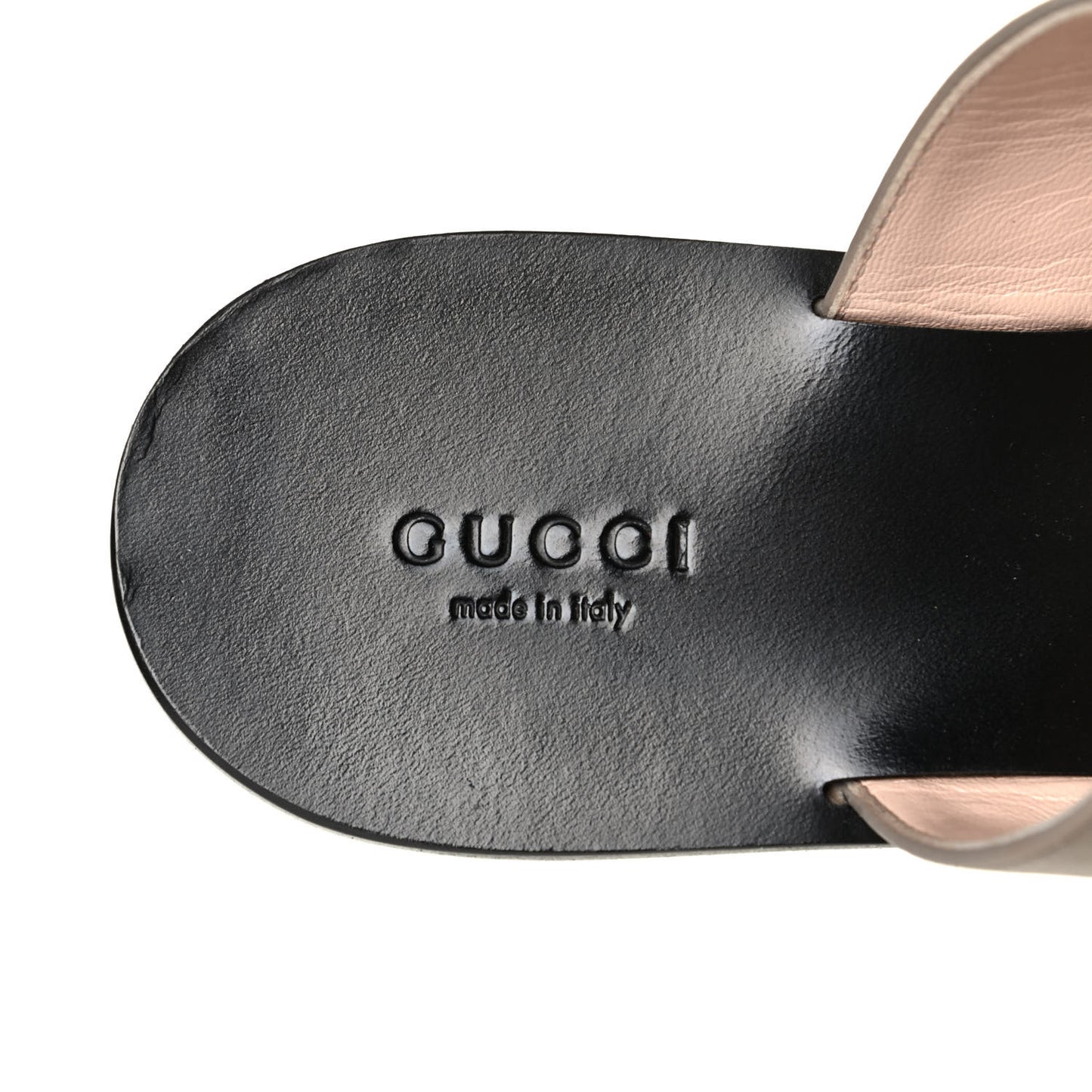 Calfskin GG Marmont Thong Sandals 38 Taupe