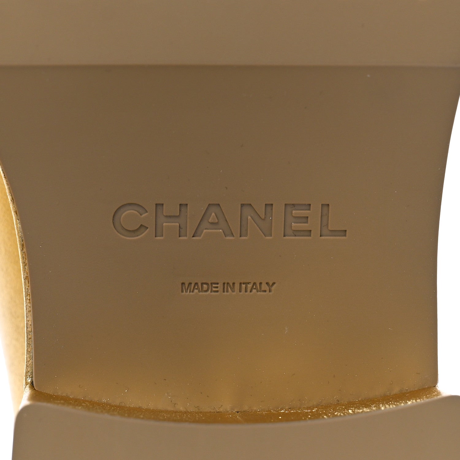 Chanel Laminated Calfskin CC Platform Loafers 37.5 Golden 7 of 10