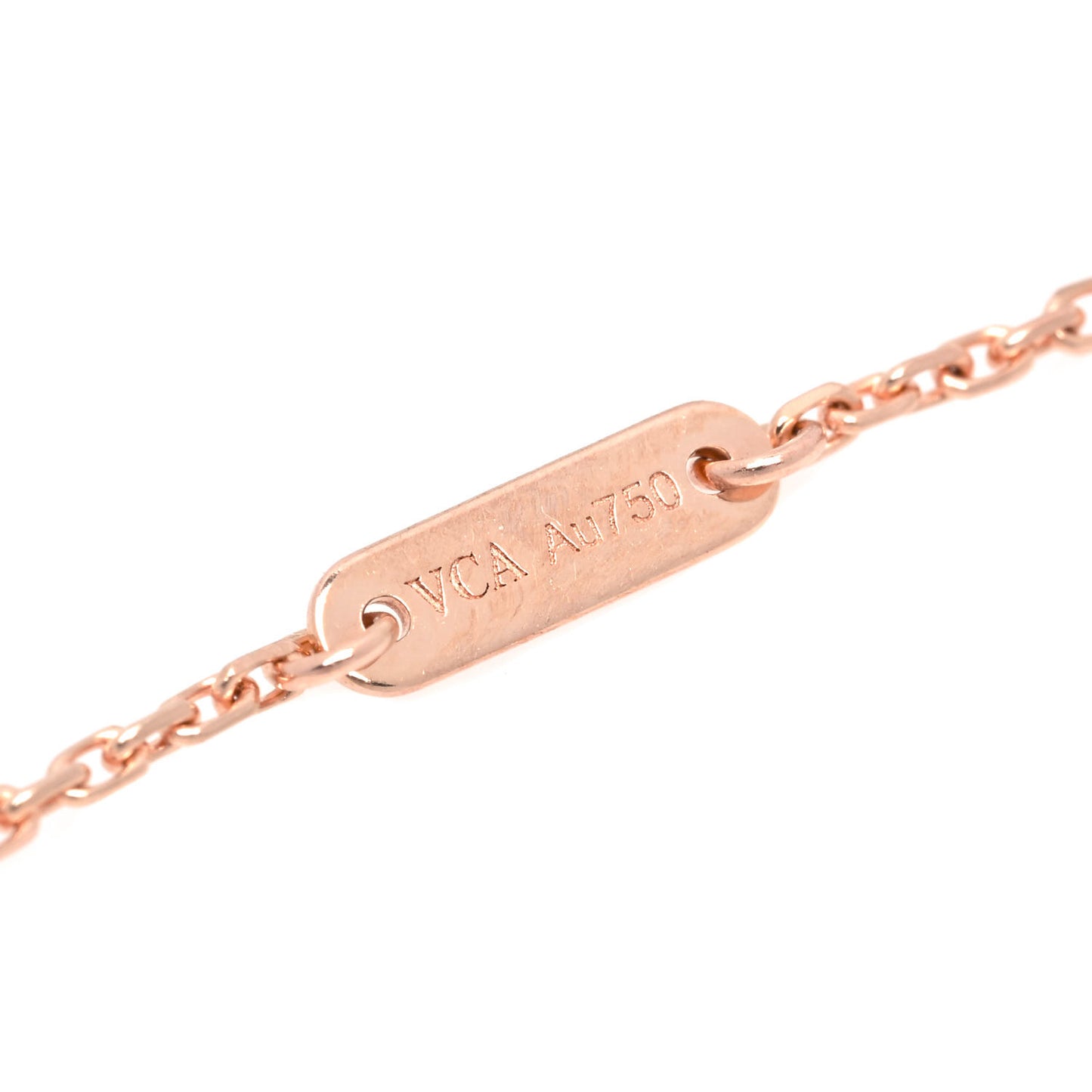 18K Rose Gold Carnelian Sweet Alhambra Pendant Necklace