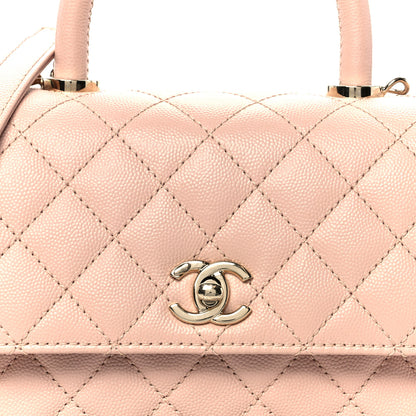 Chanel Caviar Quilted Mini Coco Handle Flap Light Pink 17 of 21