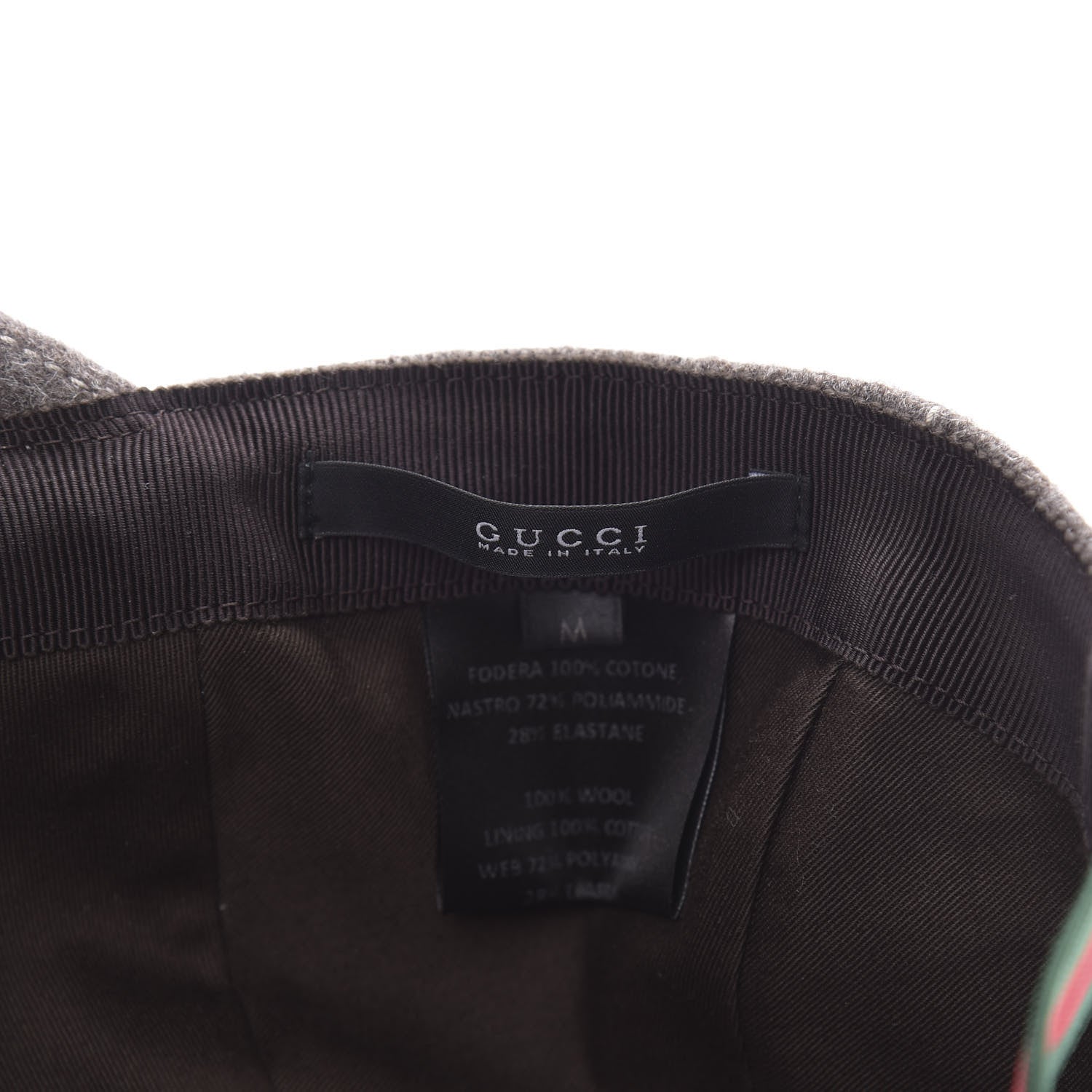 Gucci Wool Web Baseball Hat M Grey 6 of 7