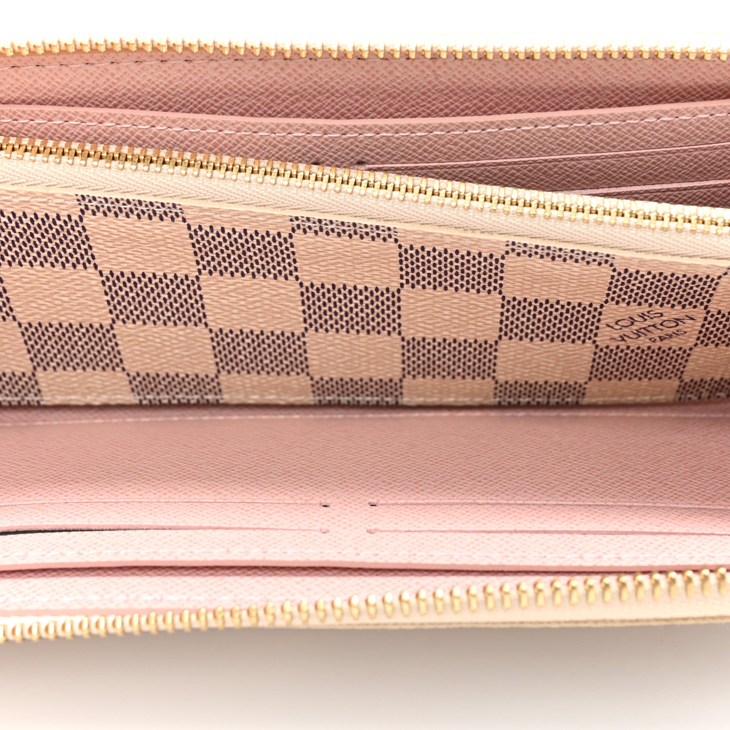 Louis Vuitton Damier Azur Clemence Wallet Rose Ballerine 6 of 13