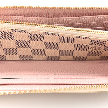 Louis Vuitton Damier Azur Clemence Wallet Rose Ballerine 6 of 13