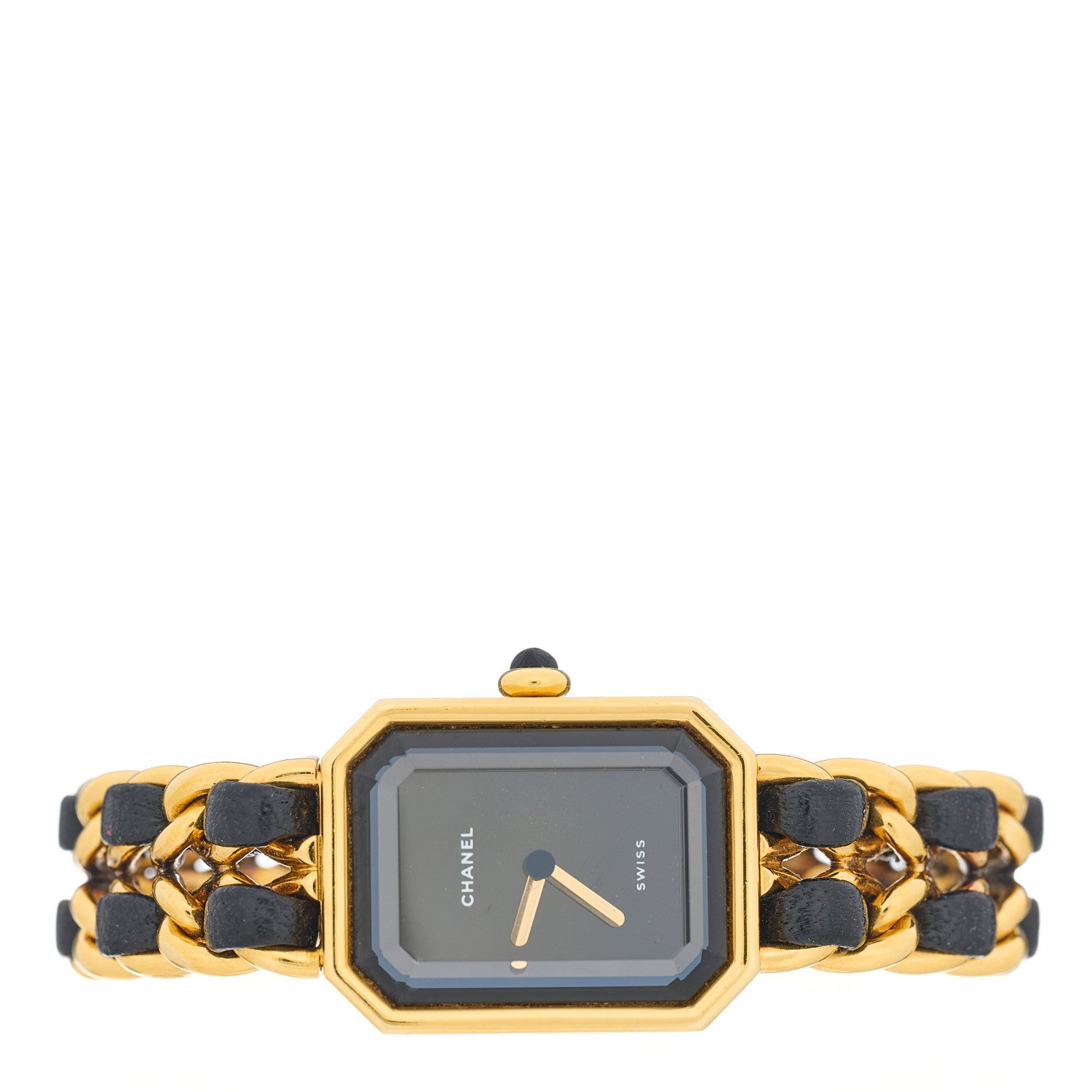 Chanel Stainless Steel Lambskin 20mm Chain Premiere Quartz Watch Gold M 2 of 4