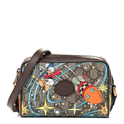 Gucci X DISNEY GG Supreme Monogram Donald Duck Interlocking G Shoulder Bag Beige Multicolor New Acero 1 of 10