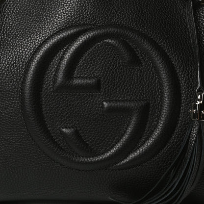 Gucci Pebbled Calfskin Medium Soho Chain Shoulder Bag Black 8 of 12