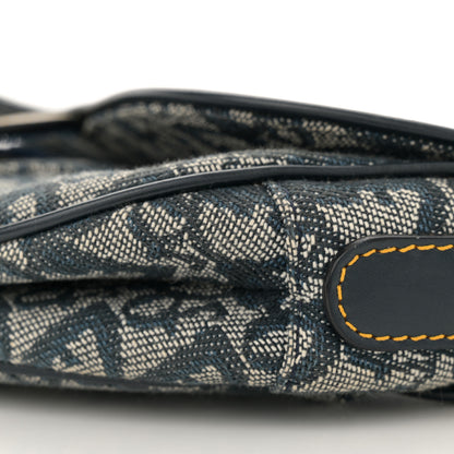 Christian Dior Monogram Saddle Bag Blue 10 of 13
