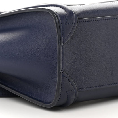 Celine Smooth Calfskin Nano Luggage Navy Blue 9 of 16