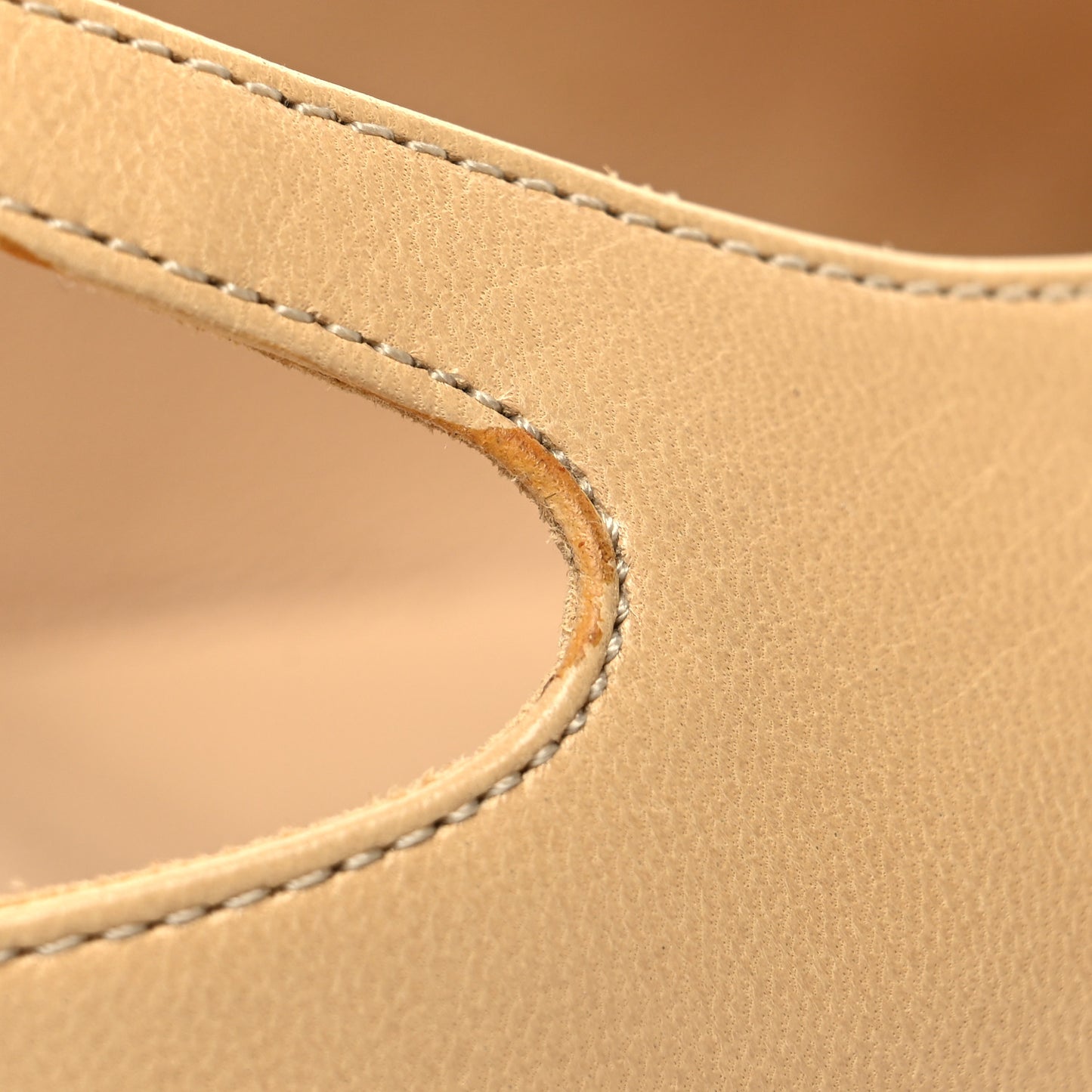 Goatskin Grosgrain Cap Toe CC Slingback Pumps 35.5 Beige Black