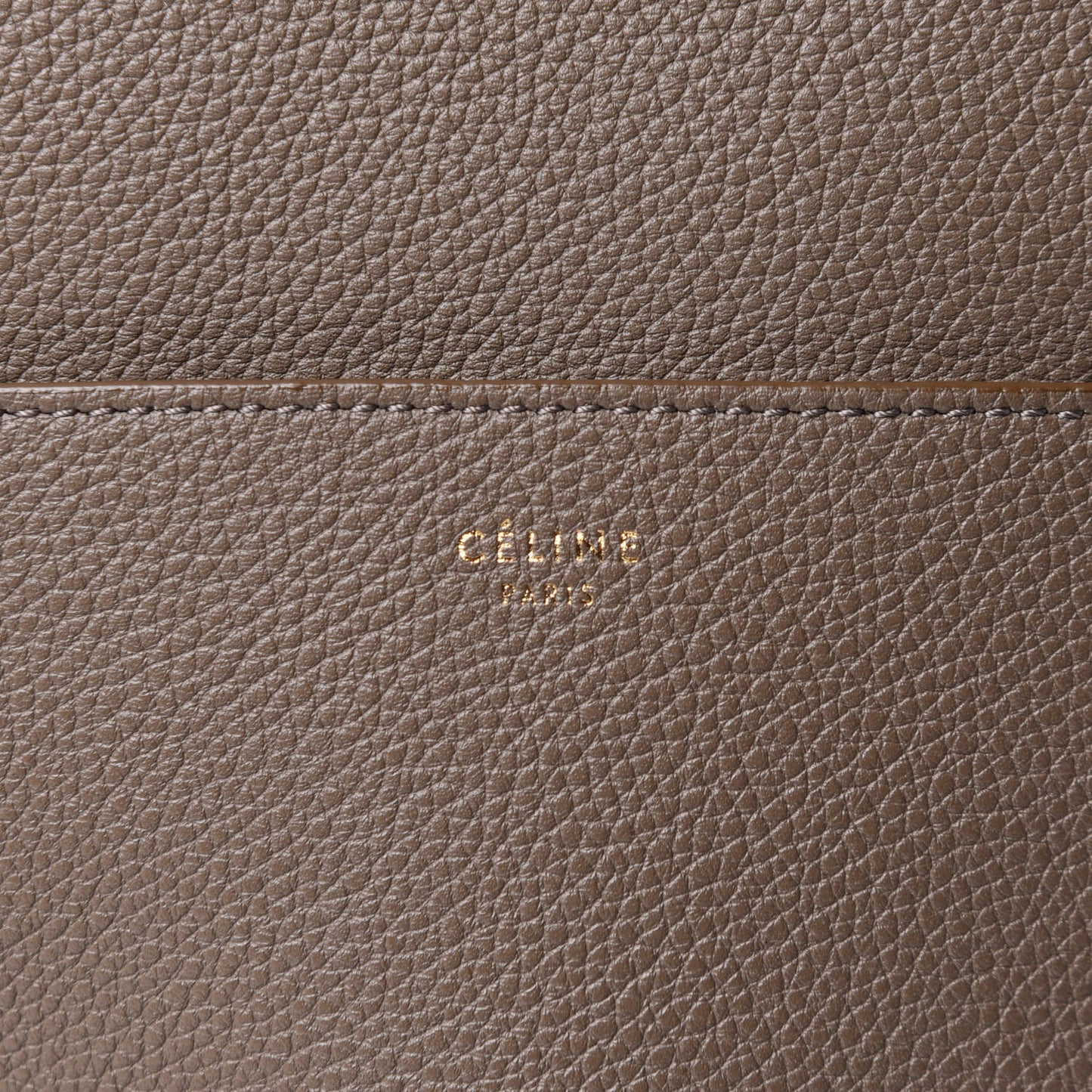 Soft Grained Calfskin Sangle Bucket Bag Taupe