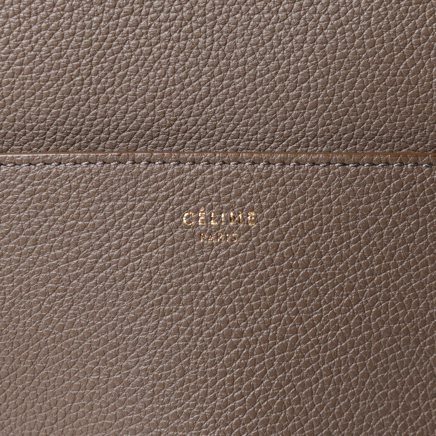 Celine Soft Grained Calfskin Sangle Bucket Bag Taupe 7 of 12