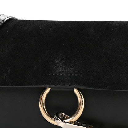 Chloe Suede Calfskin Mini Faye Shoulder Bag Black 8 of 10
