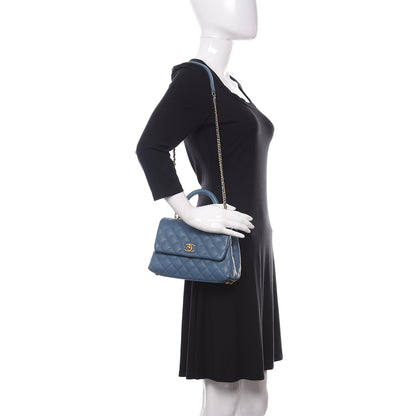 Chanel Caviar Quilted Mini Coco Handle Flap Blue 2 of 10