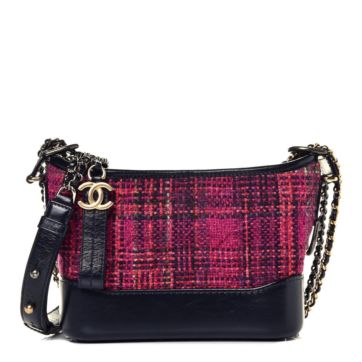 Chanel Tweed Calfskin Small Gabrielle Hobo Dark Navy 1 of 9