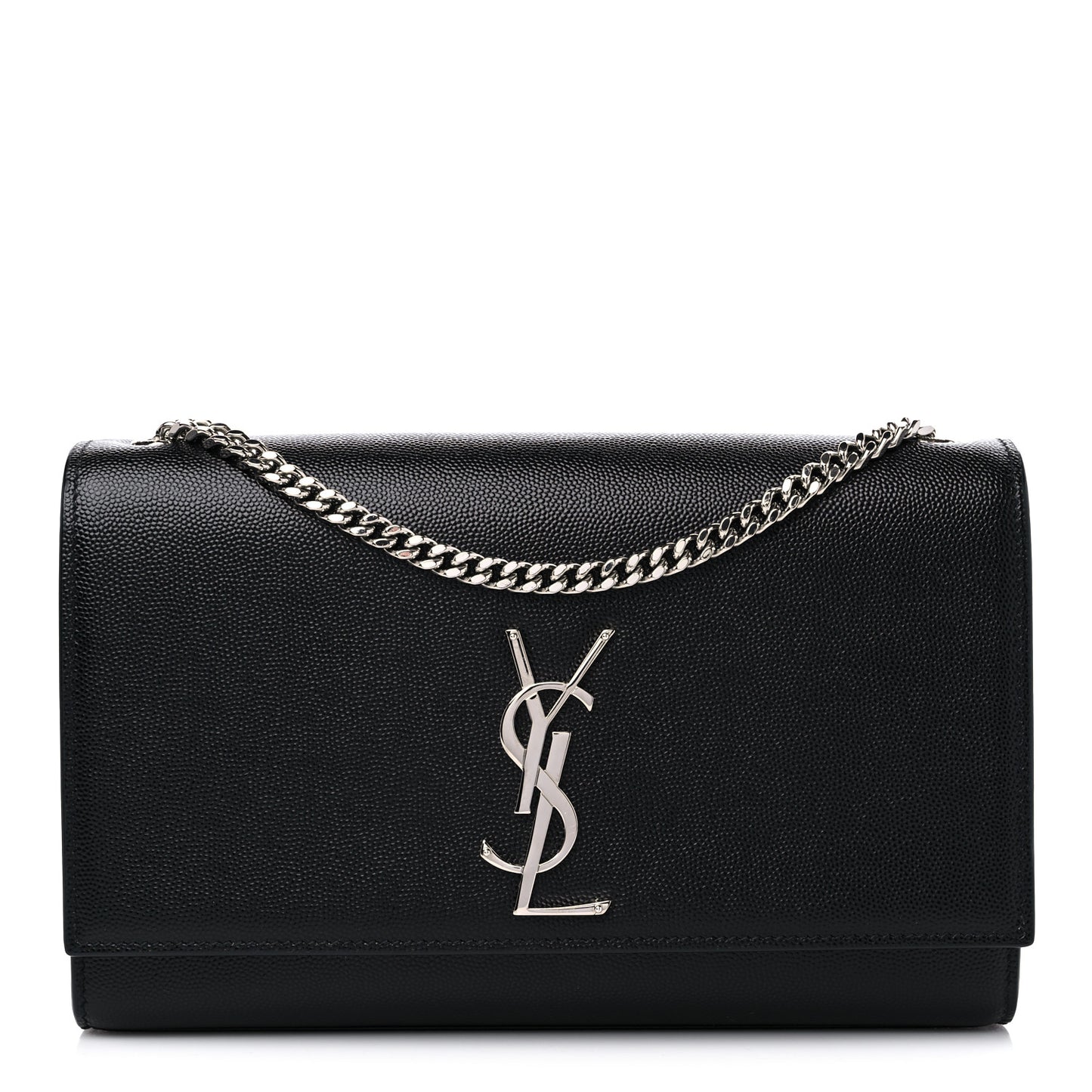 Grain De Poudre Medium Classic Monogram Kate Satchel Black