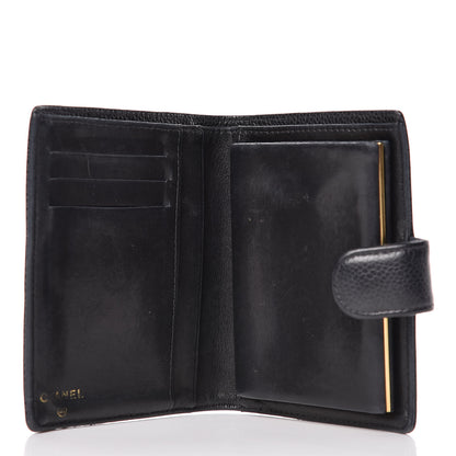 Chanel Caviar Timeless CC Compact French Wallet Black 5 of 11