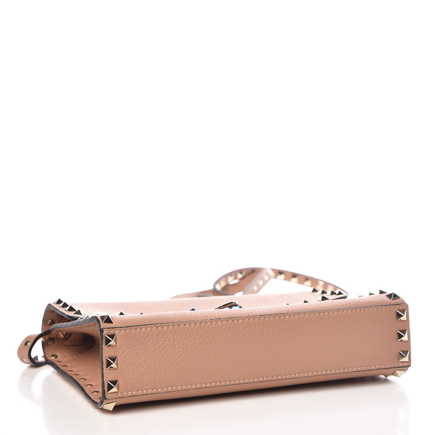 Valentino Garavani Pebbled Calfskin Medium Rockstud Flip Lock Crossbody Bag Skin Sorbet 4 of 9