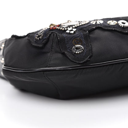 Prada Tessuto Nylon Vela Raso Bear Hobo Black 8 of 10