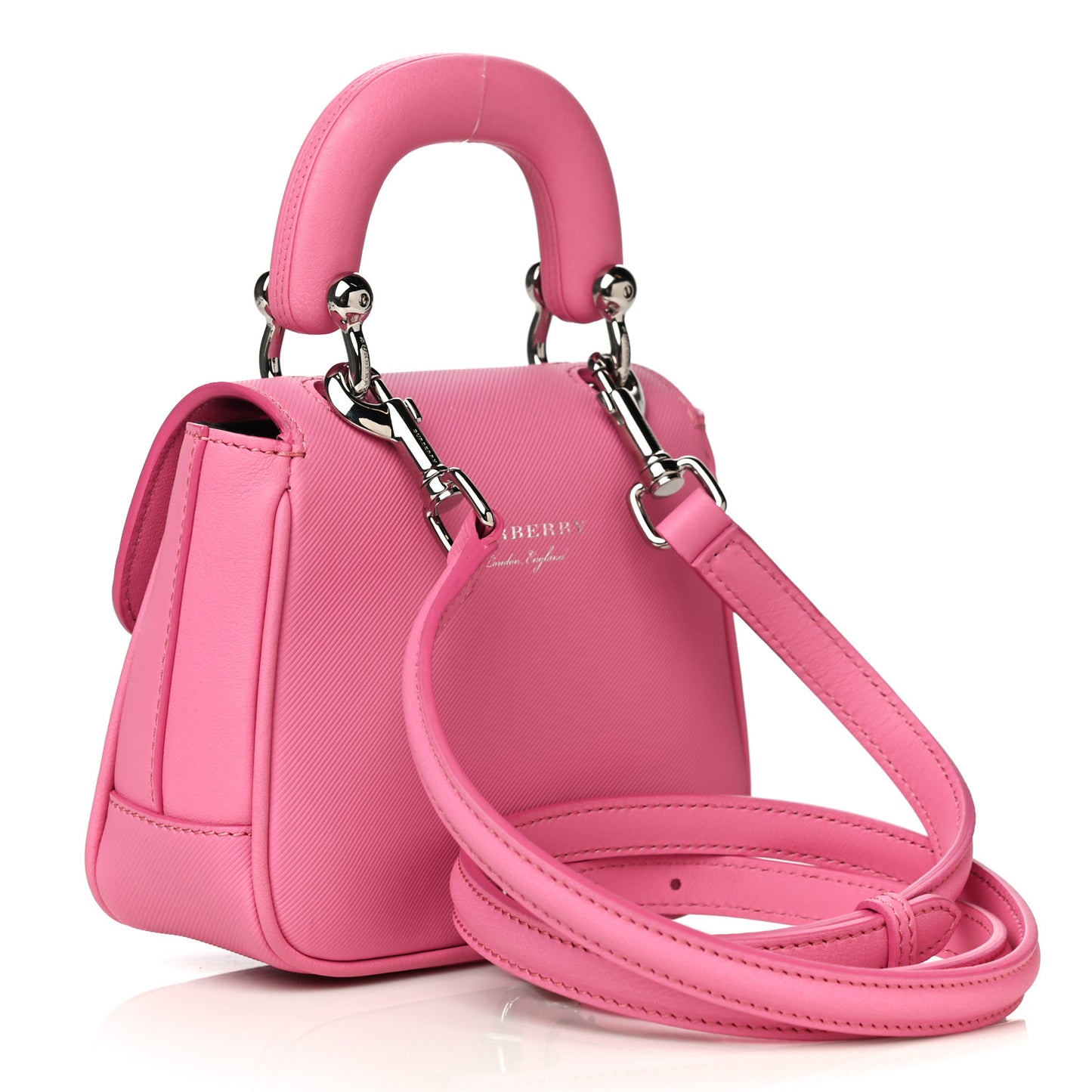 Trench Calfskin Mini DK88 Top Handle Bag Rose Pink