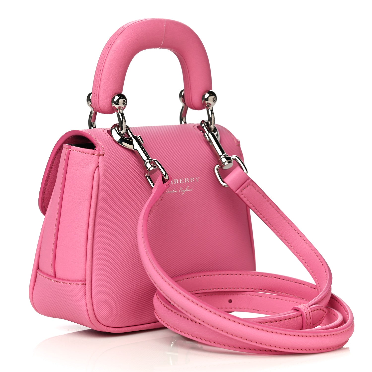 Burberry Trench Calfskin Mini DK88 Top Handle Bag Rose Pink 2 of 10