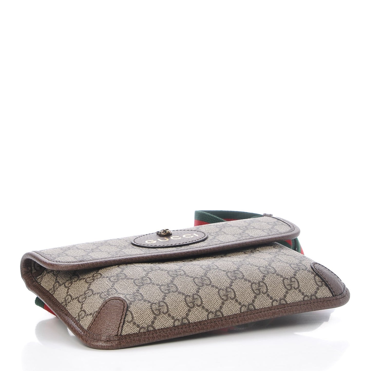 GG Supreme Monogram Neo Vintage Web Belt Bag Brown