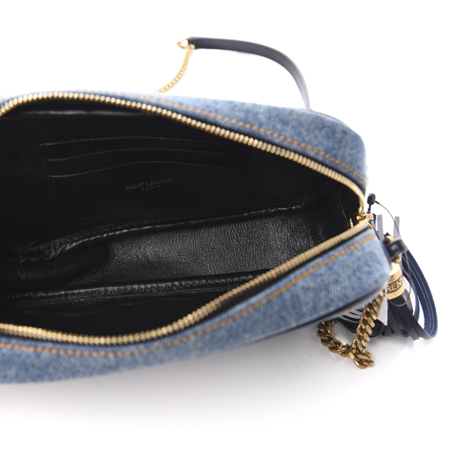 Saint Laurent Denim Matelasse Monogram Mini Lou Camera Bag California Blue 5 of 9