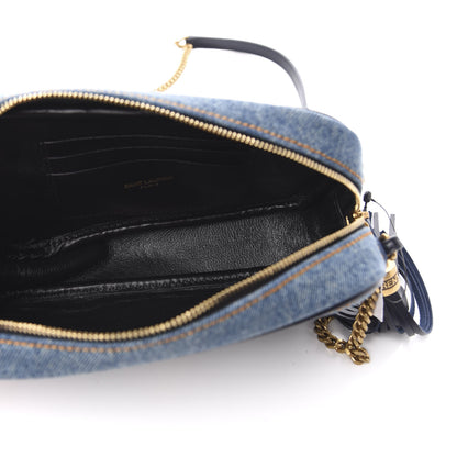 Saint Laurent Denim Matelasse Monogram Mini Lou Camera Bag California Blue 5 of 9