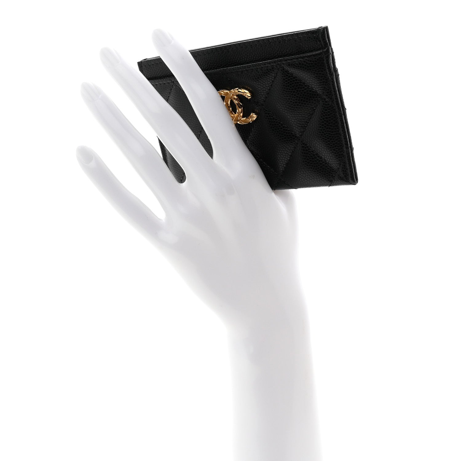 Chanel Caviar Quilted CC Card Holder Black 2 of 9