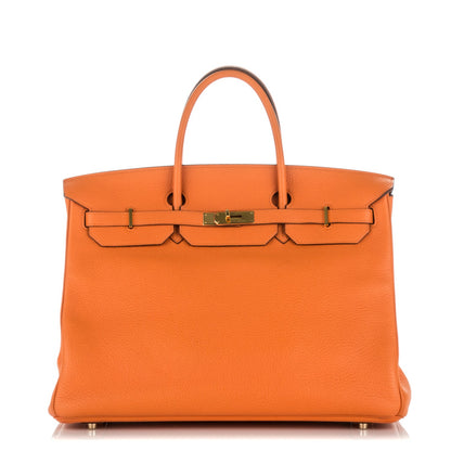 Hermes Togo Birkin 40 Orange 1 of 23