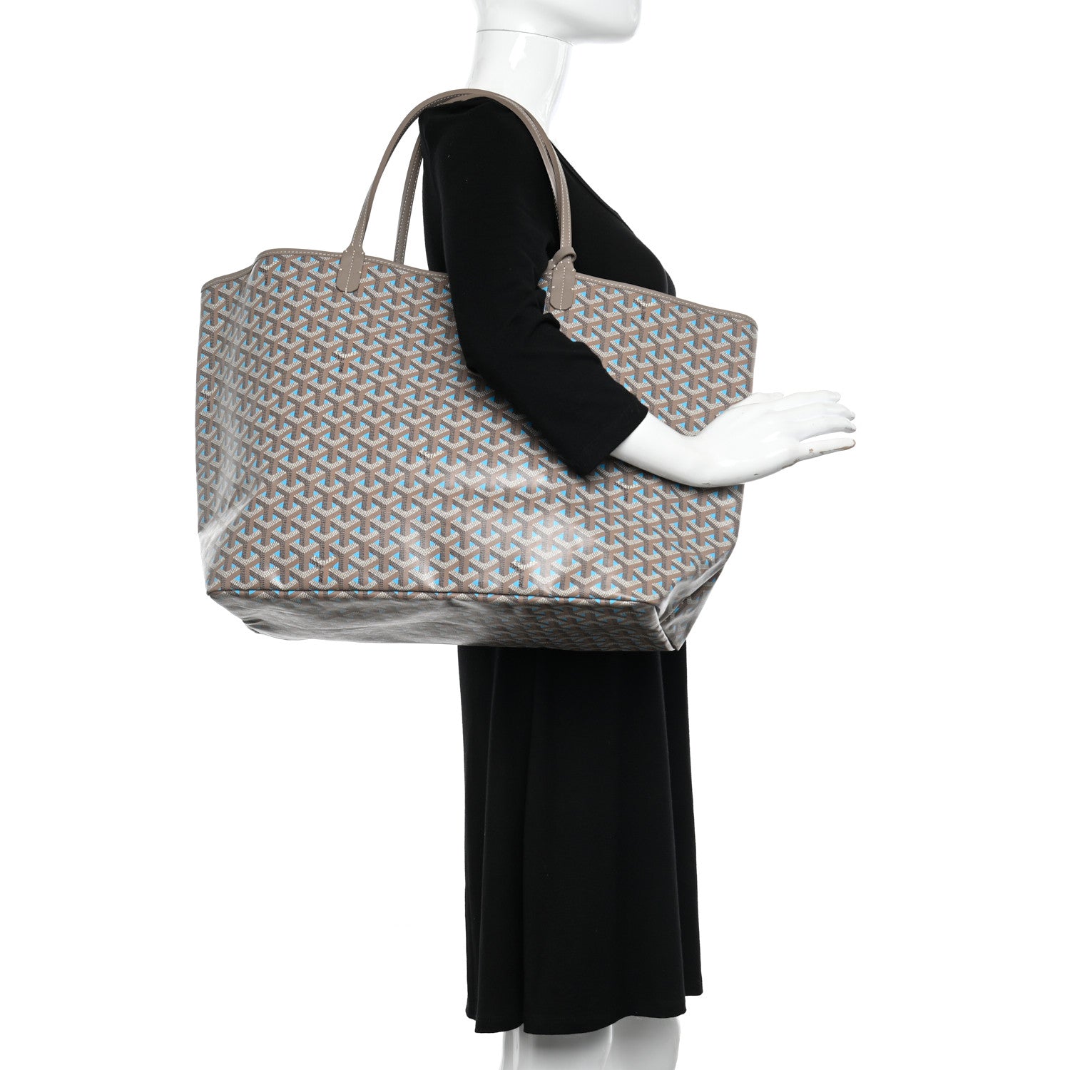 Goyard Goyardine Saint Louis Claire Voie GM Grege Turquoise 2 of 12