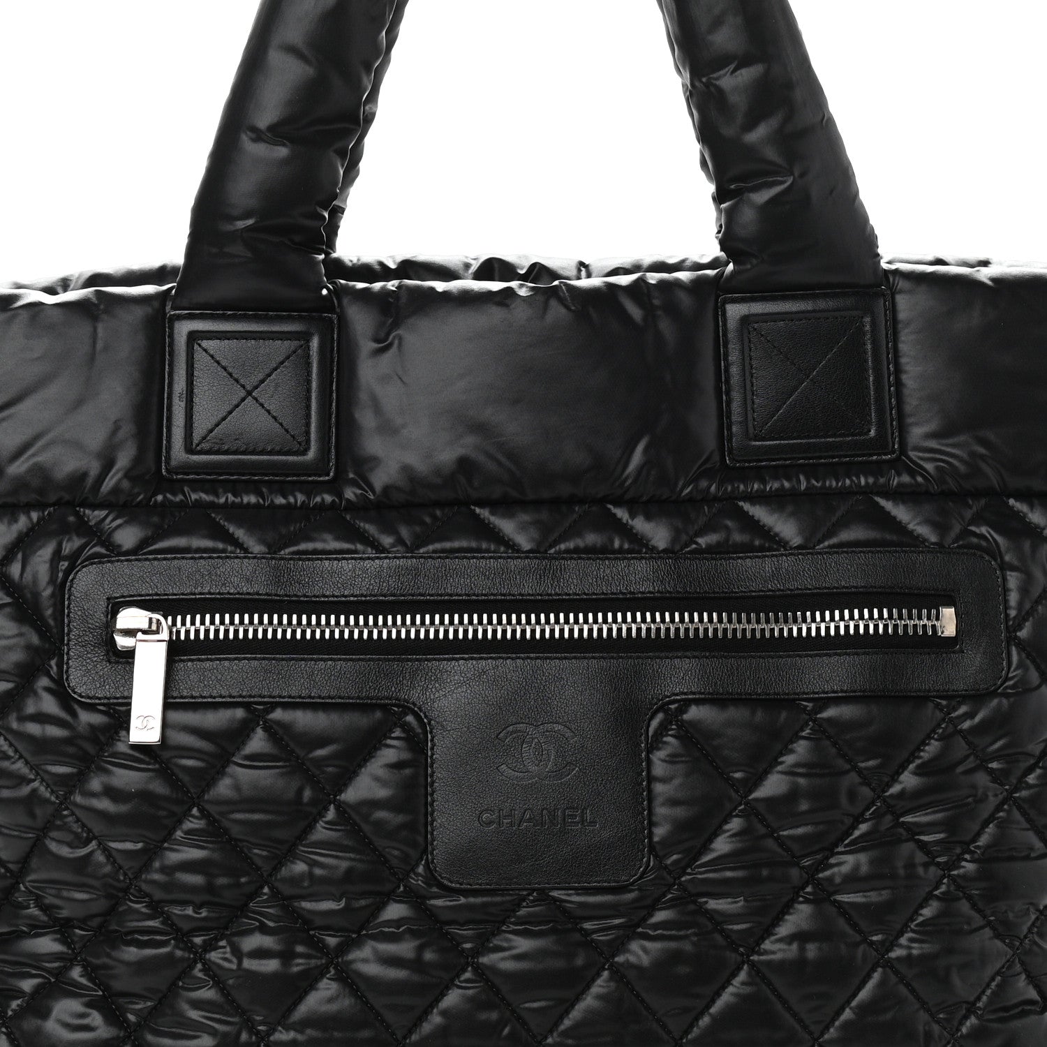Chanel Nylon Quilted Large Coco Cocoon Tote Black 9 of 13