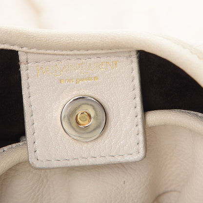 Saint Laurent Chevre Saint Tropez Horn Bag Off White 6 of 10