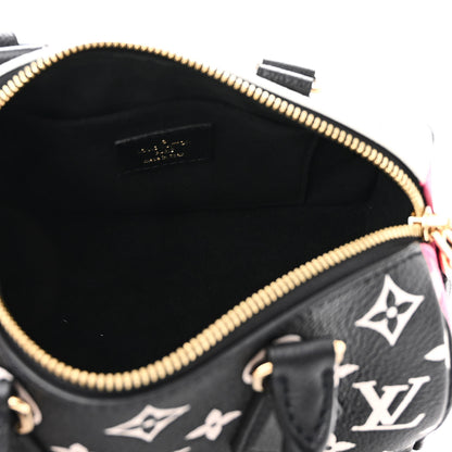 Louis Vuitton Empreinte Monogram Spring in the City Speedy Bandouliere 20 Black White Pink 5 of 10
