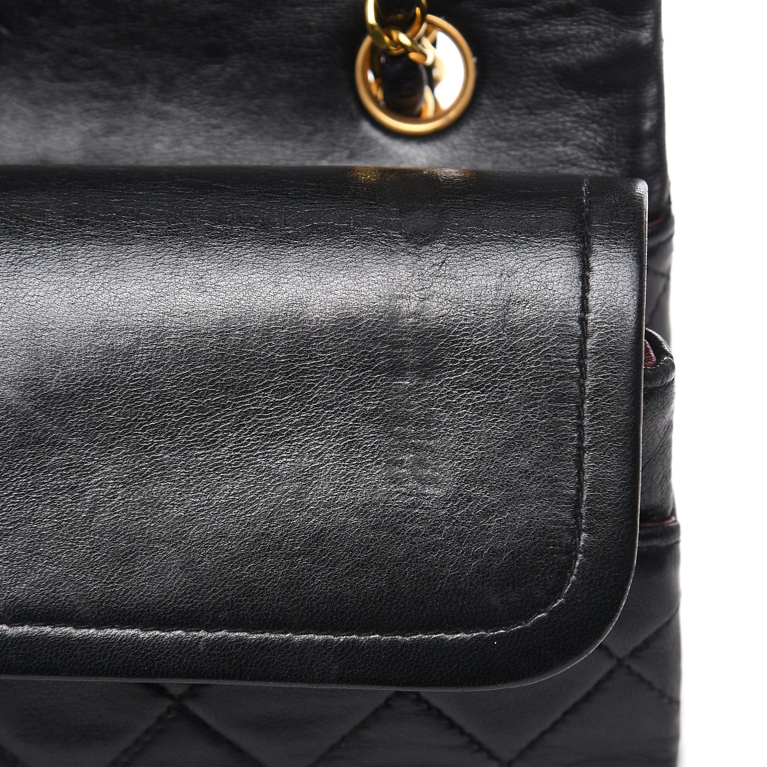 Chanel Lambskin Quilted Medium Double Flap Black 18 of 22
