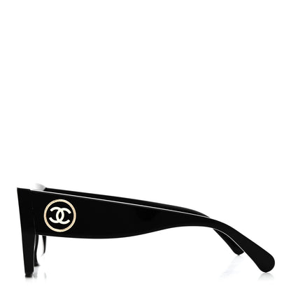 Chanel Acetate Polarized Square Sunglasses 5506 Black 3 of 8
