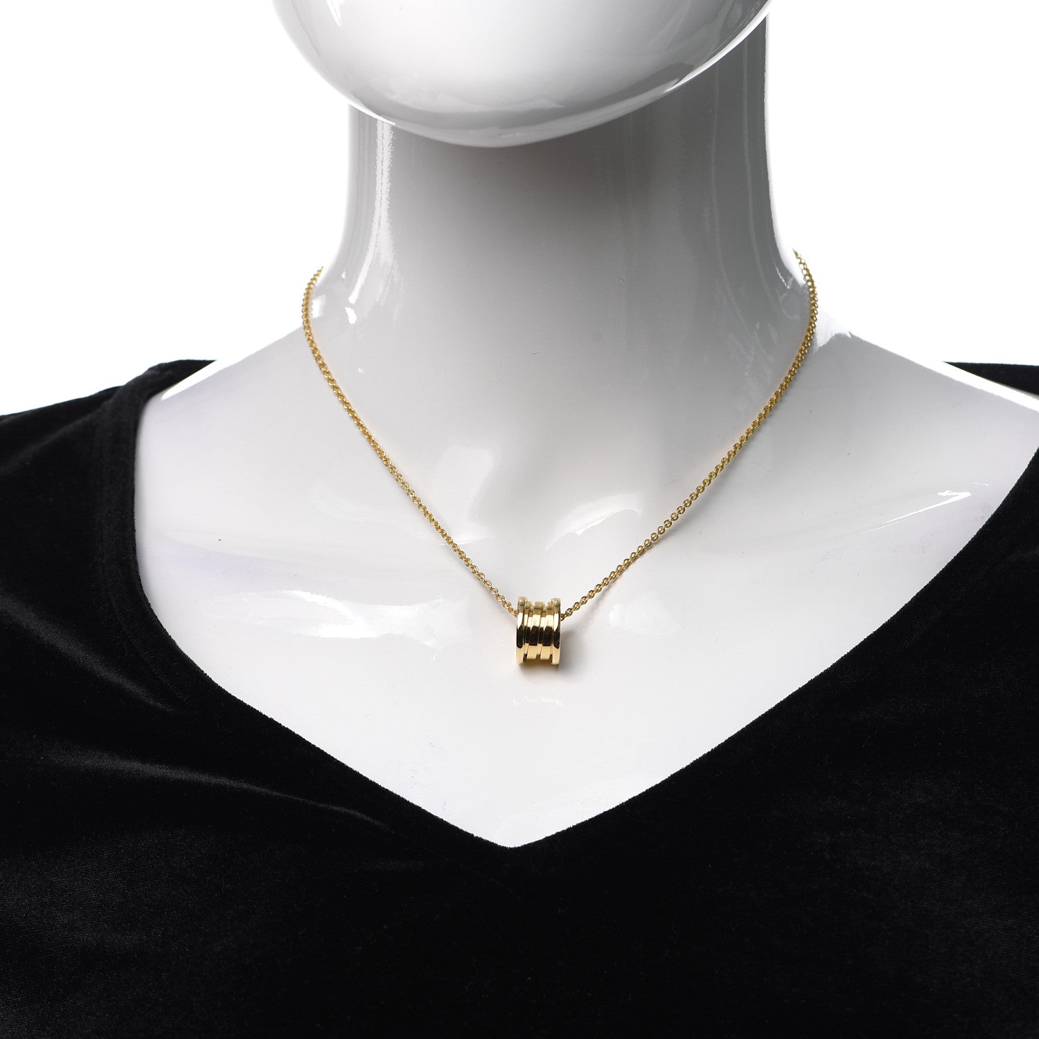 Bulgari 18K Yellow Gold B.Zero1 Pendant Necklace 2 of 5