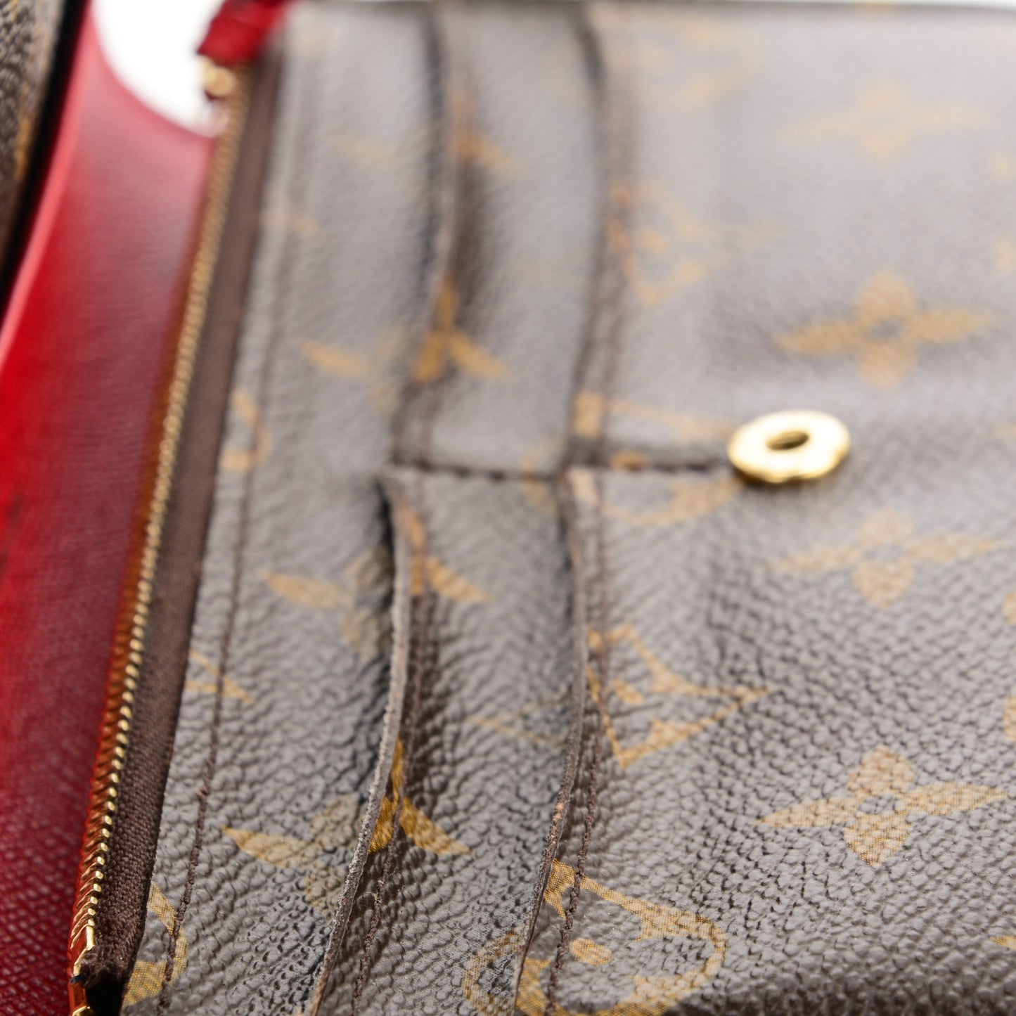 Monogram Emilie Wallet Red