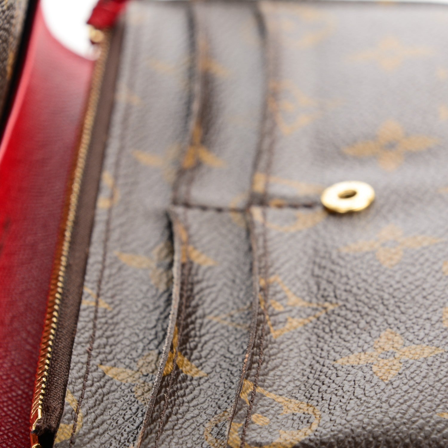 Louis Vuitton Monogram Emilie Wallet Red 7 of 7