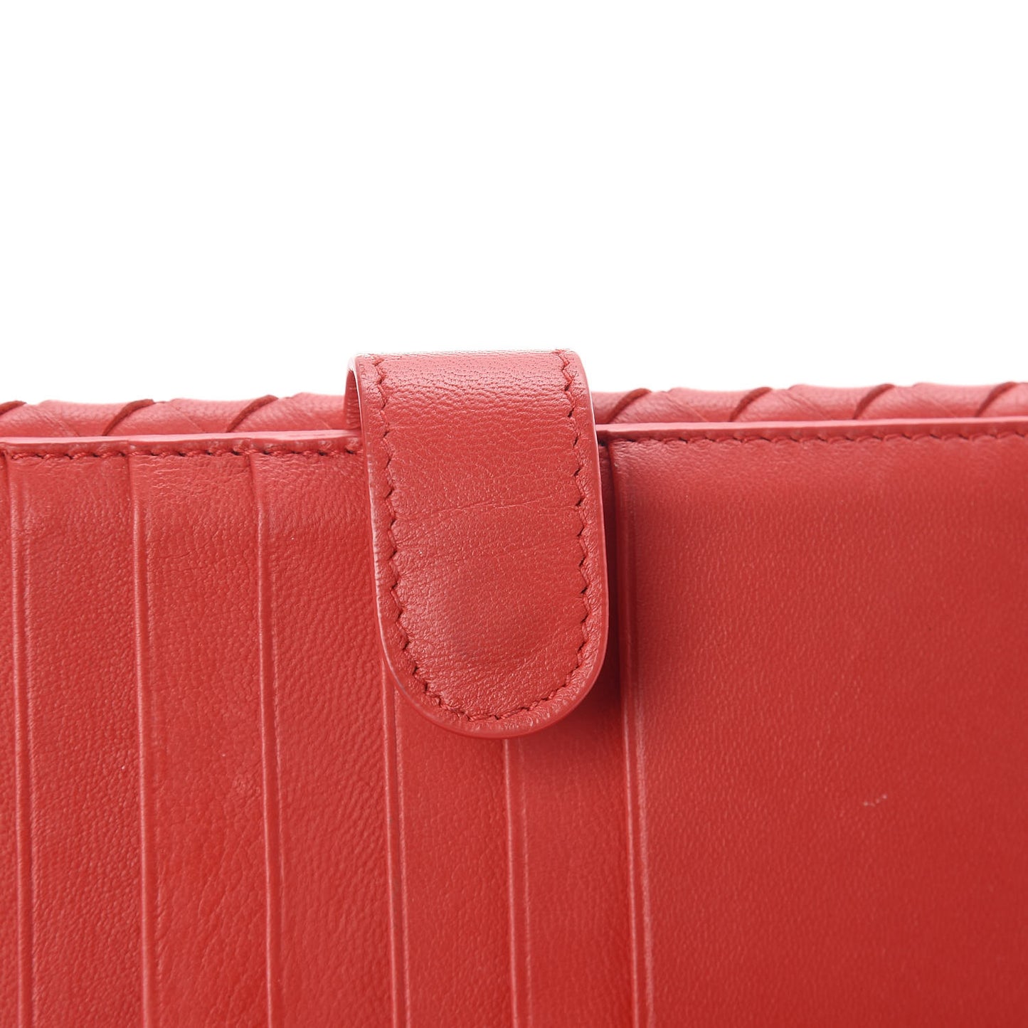 Nappa Intrecciato Continental Wallet Red