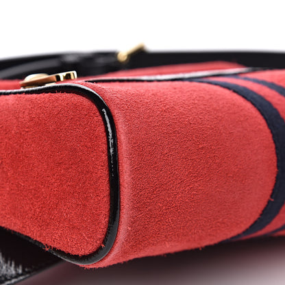 Gucci Suede Small Ophidia Belt Bag 85 34 Hibiscus Red 8 of 9