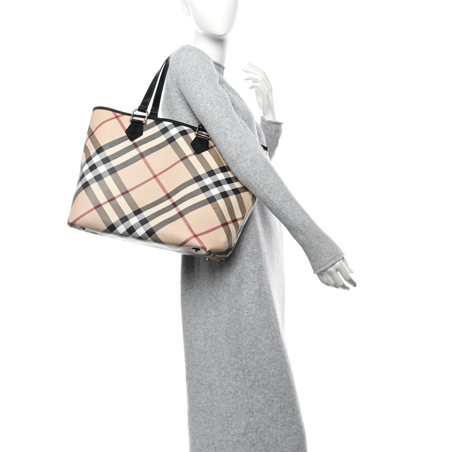 Nova Check Large Nickie Tote Black