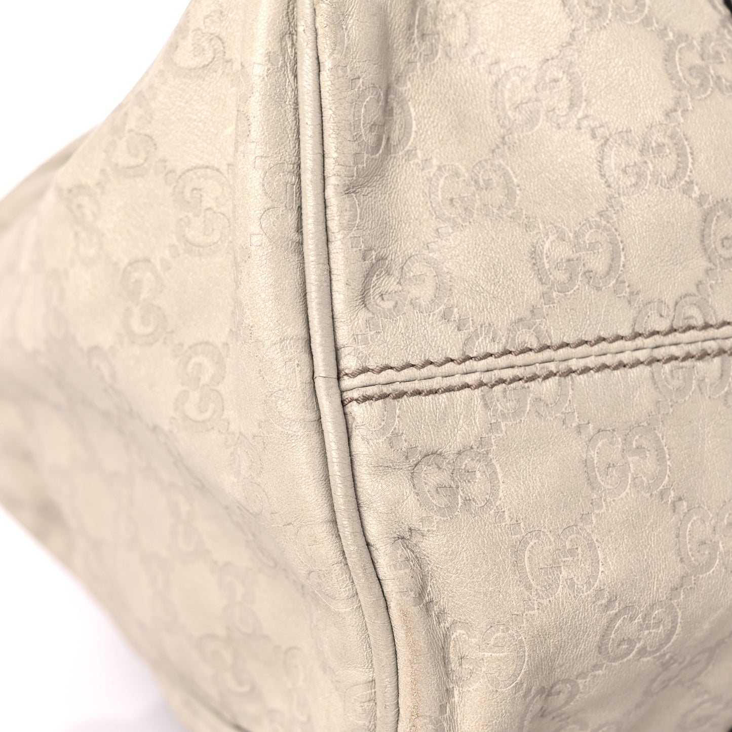 GG Plus Monogram Medium Joy Boston White
